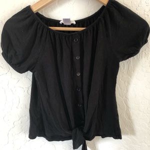 Girl’s Tilly’s Black Button Shirt
